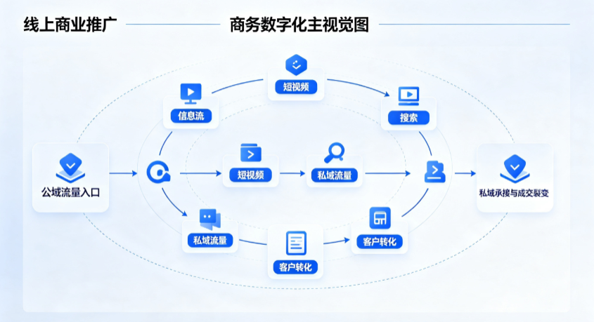 洞口县线上商业推广怎么做？全域流量闭环搭建与低成本转化实战指南